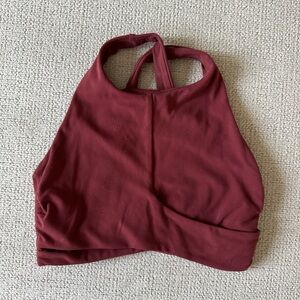 lululemon athletica High Neck Sports Bra in Deep Burgundy
